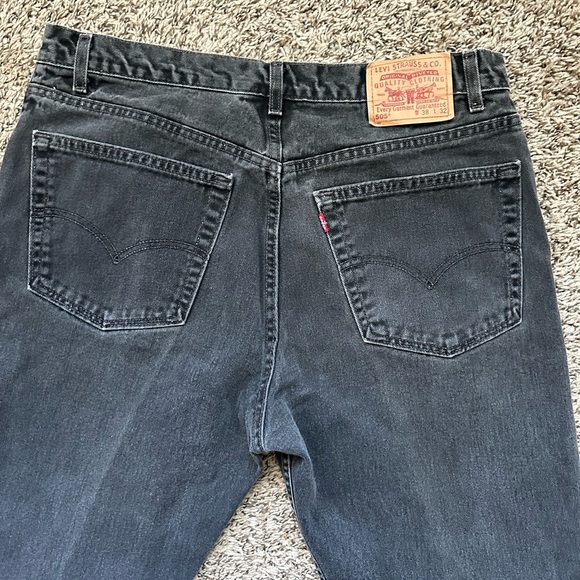 Levi’s 505 Vintage Jeans Made In USA Mens 38x32 Black Regular Fit - Picture 8 of 12